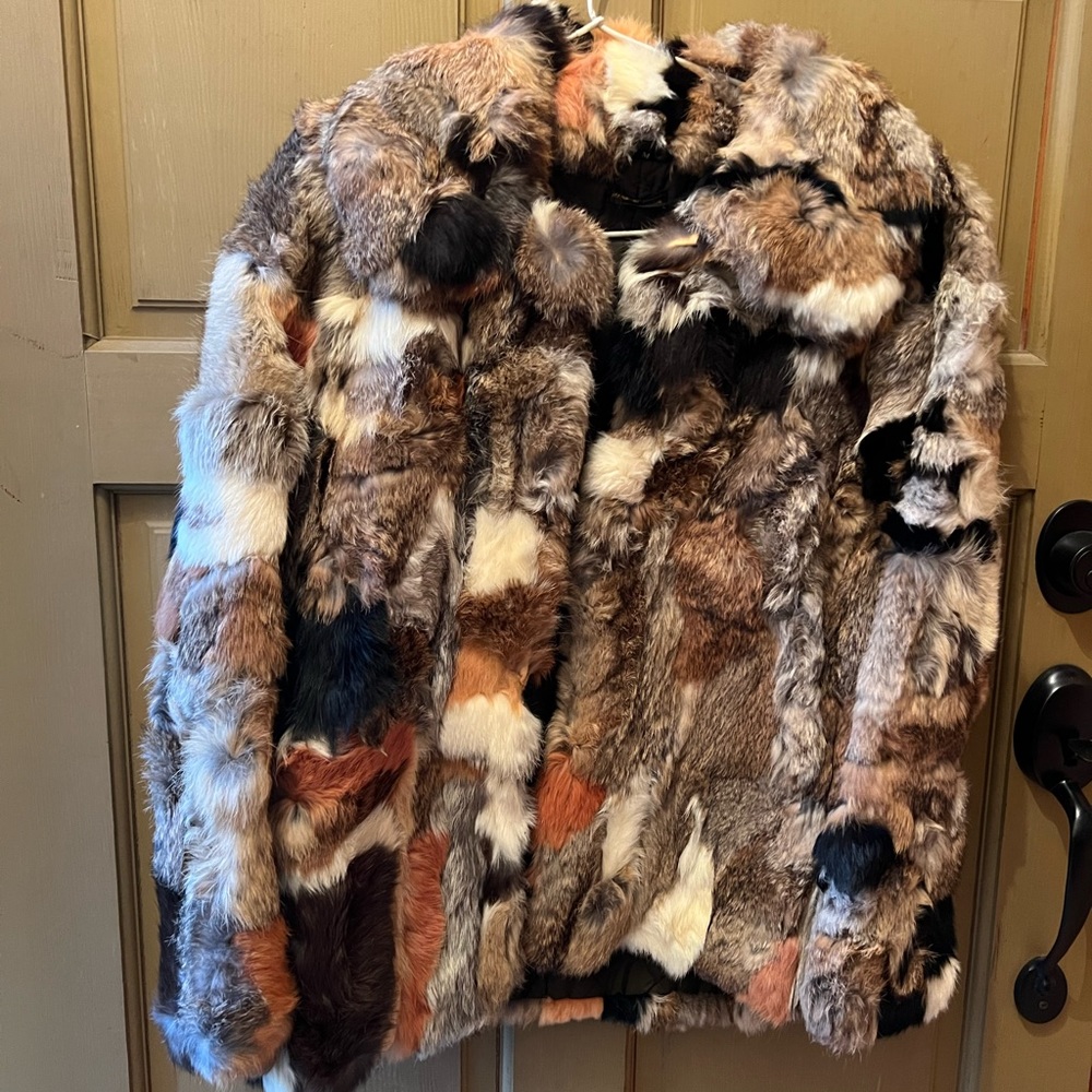 Vintage Fur Patchwork Coat